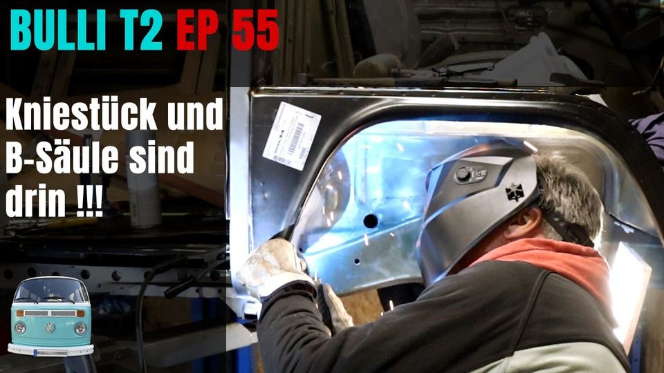 Kniestück und B-Säule sind nun fertig eingeschweißt [EP 55]